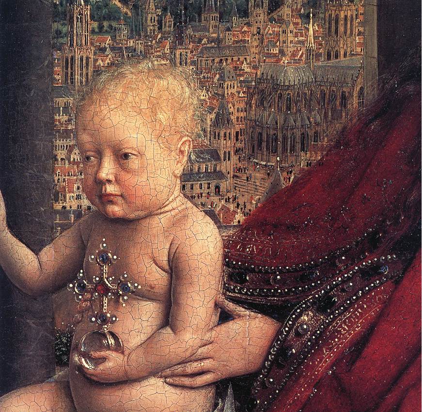 The Virgin of Chancellor Rolin (detail) ds